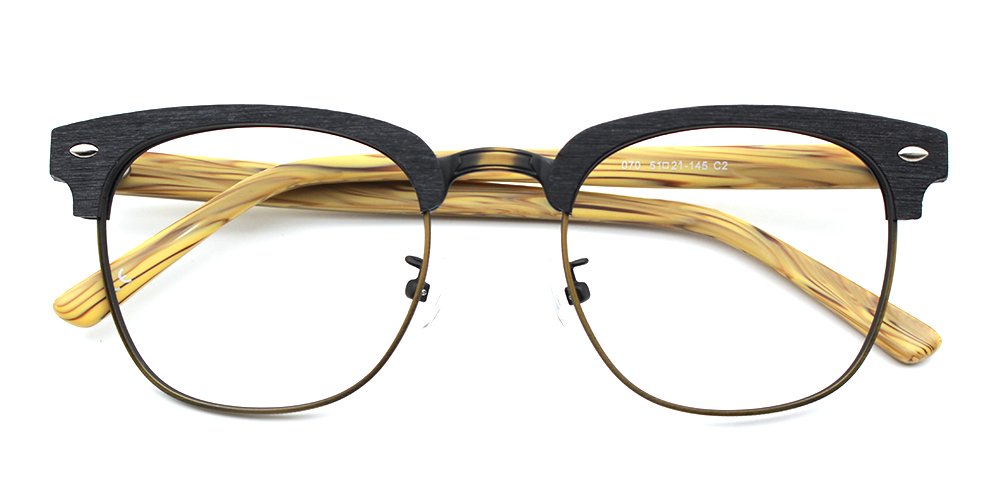 Prescription Glasses MA070  BLACK WOOD C2