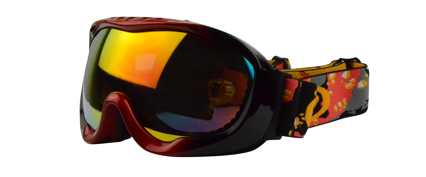 Ski Goggles H005 BLACK RED