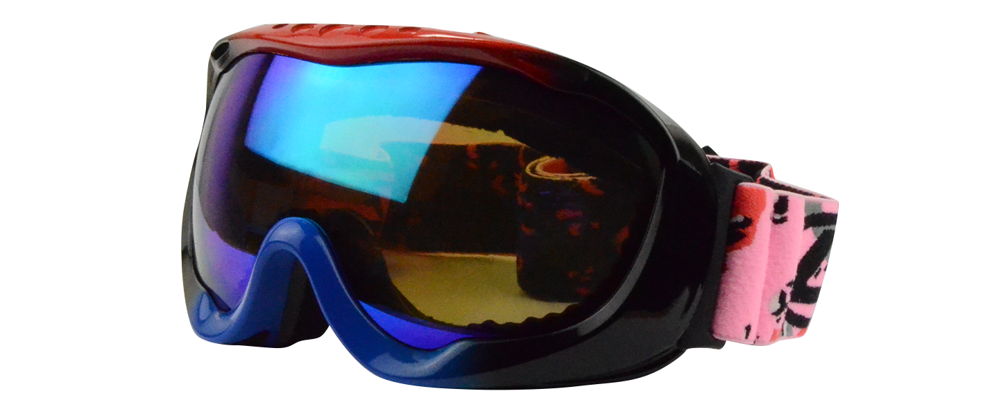 Ski Goggles H005 RED BLUE BLACK