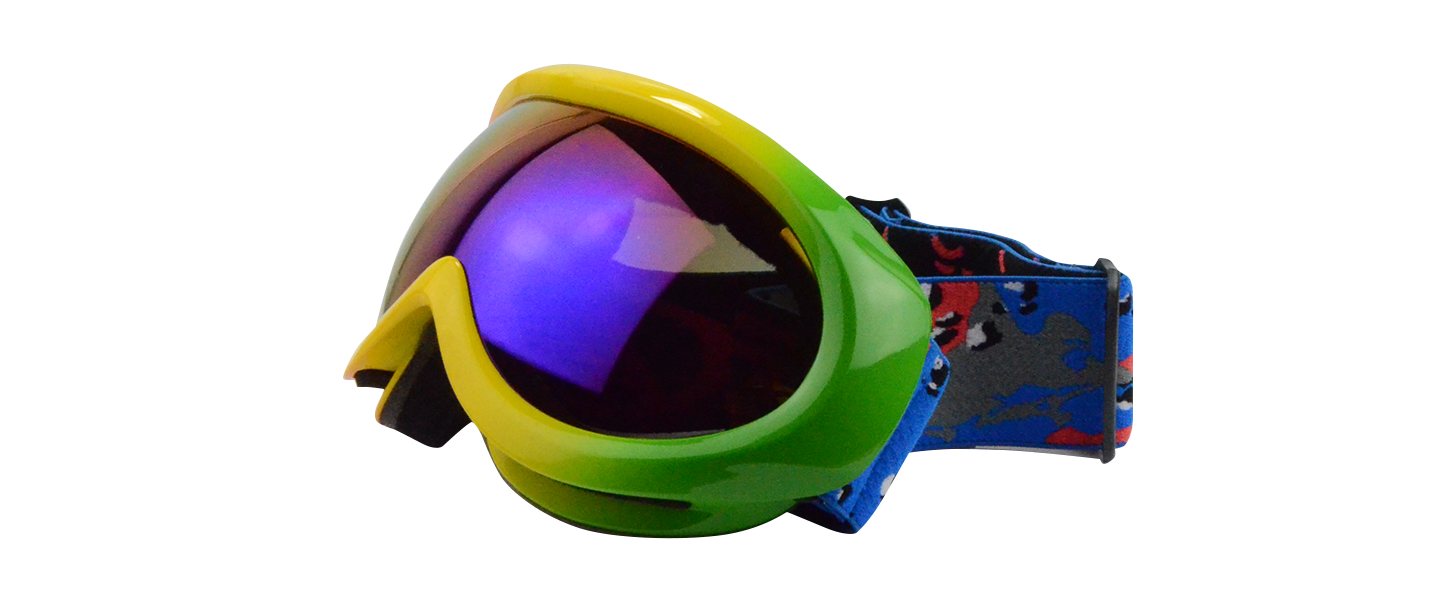 Ski Goggles H006 RED YELLOW GREEN