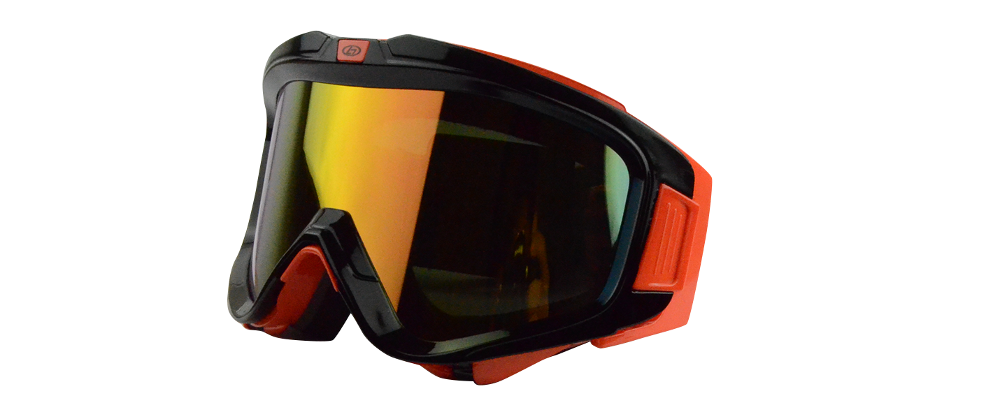 Ski Goggles H007 BLACK ORANGE