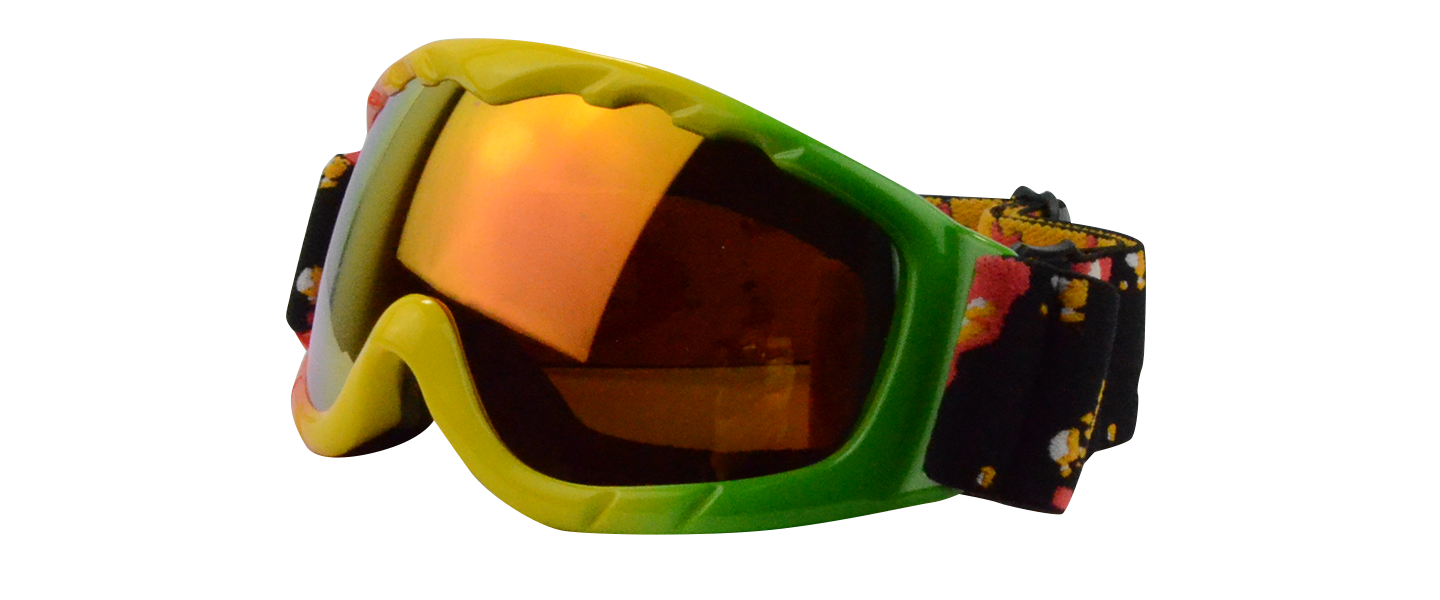 Ski Goggles H035 RED YELLOW GREEN